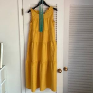 Bright yellow tiered maxi sundress. Size small, but better suited for medium.